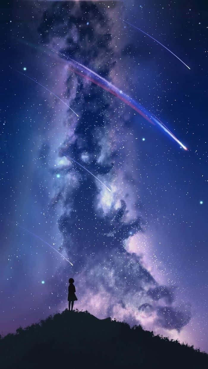 700x1244 Purple Galaxy Sky 4k Starry Sky Wallpaper 4K, Purple Aesthetic, Cosmic, Clouds