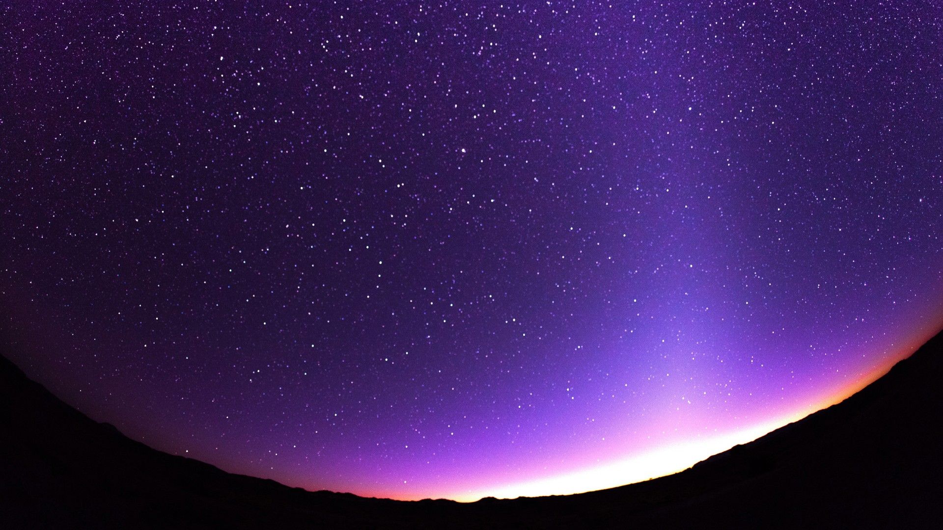 1920x1080 Shimmering Stars With Background Of Purple Sky HD Space Wallpaper