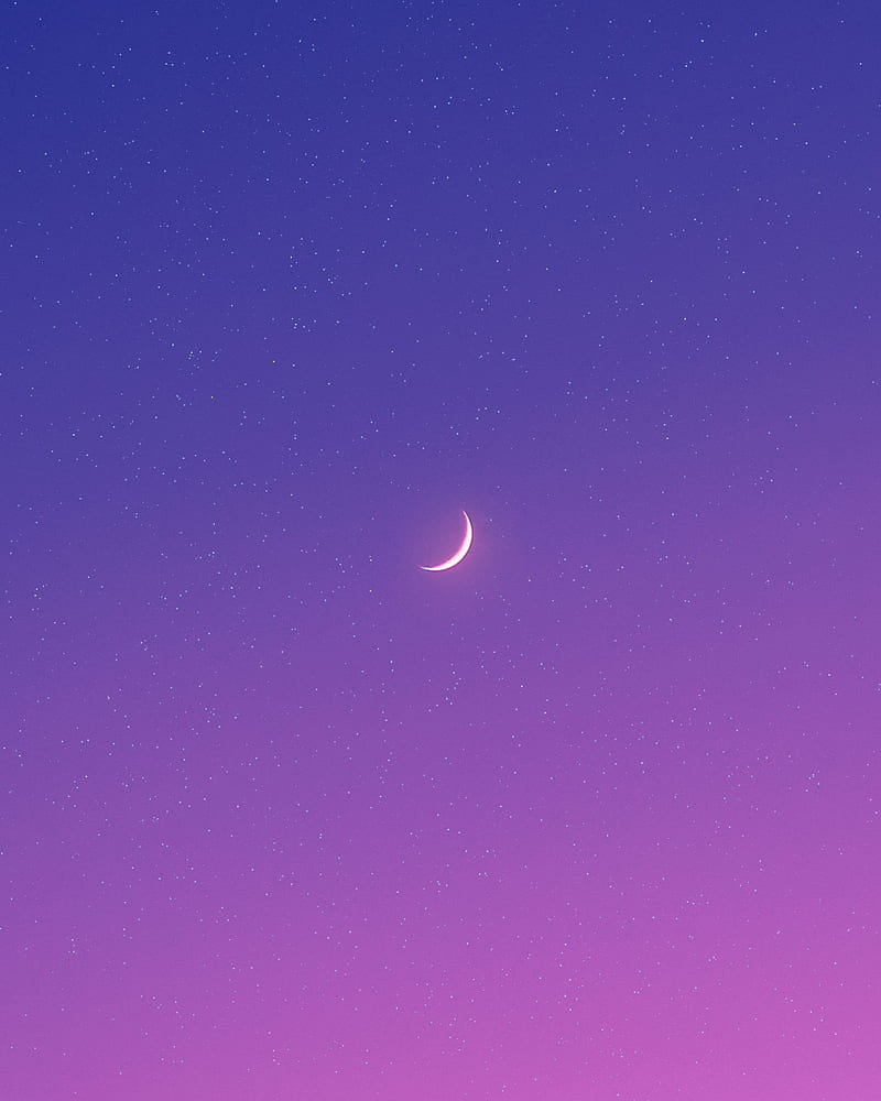 800x1000 Moon, night, stars, purple, HD phone wallpaper