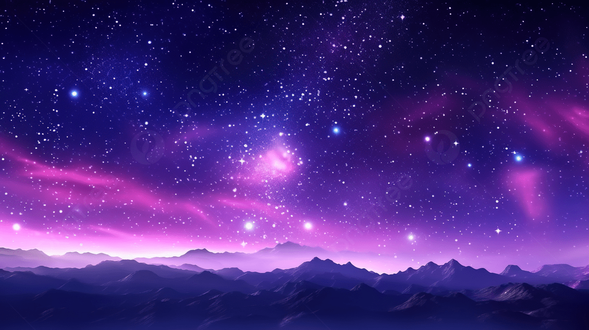 1200x673 Purple Starry Sky Background Image, HD Picture and Wallpaper For Free Download