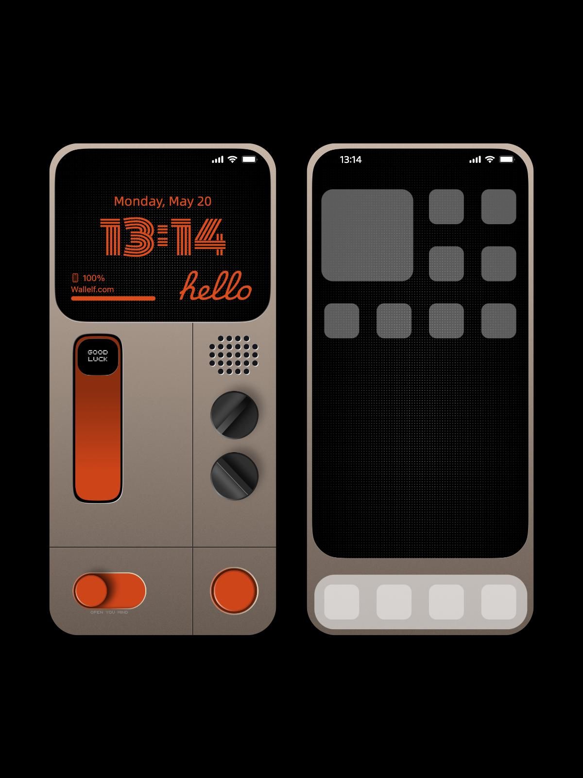 1200x1600 Retro Audio Control Wallpaper Set & Android (4K Digital Download)
