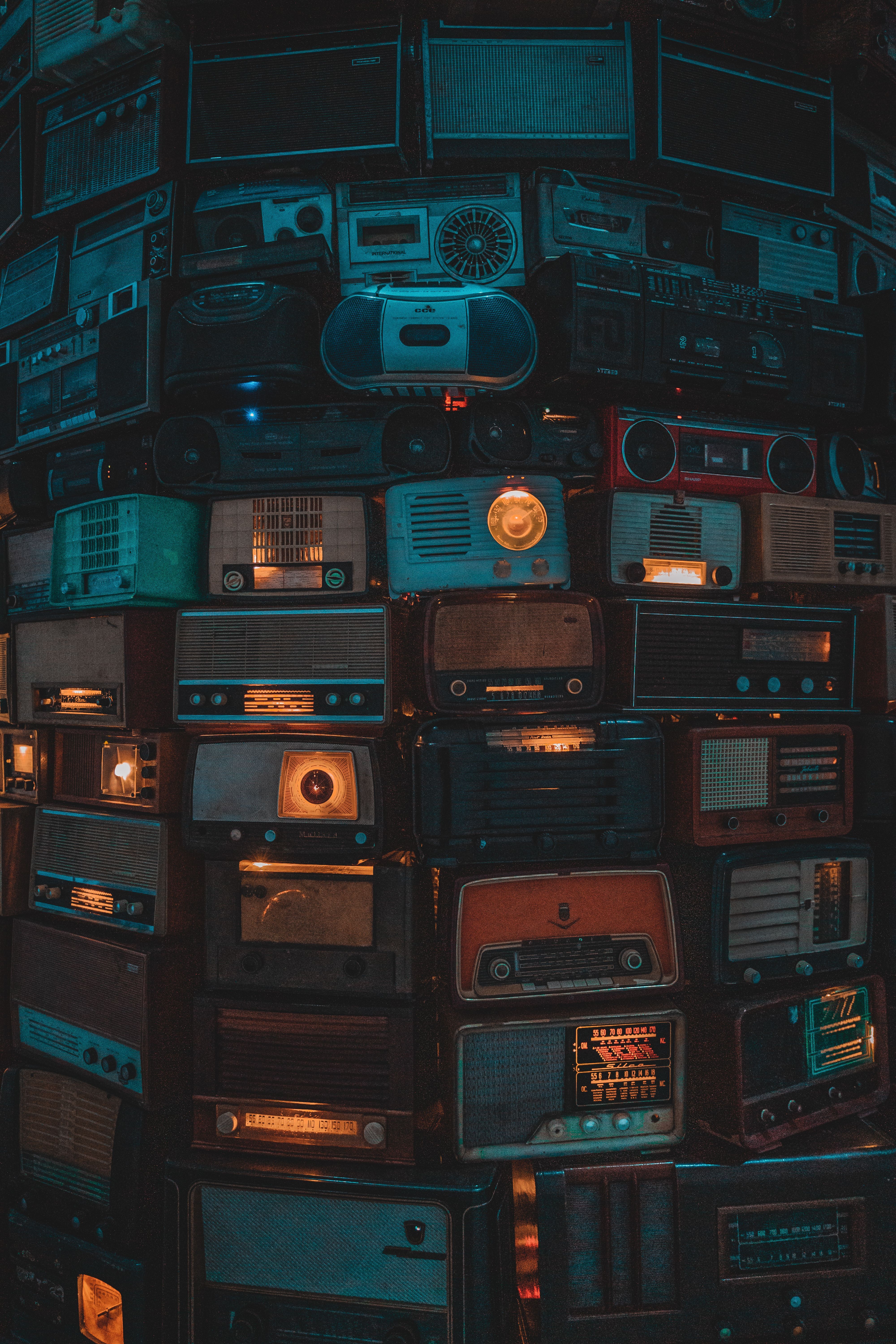 4000x6000 Wall Build with Retro Radio · Free