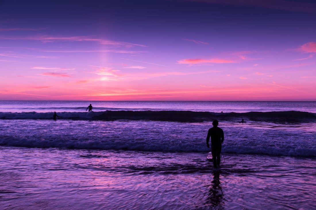 1100x733 Summer Sunset At The Beach Royalty Free