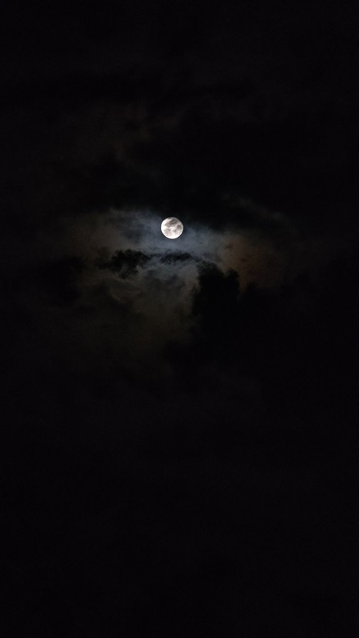 736x1308 Cloudy moon #aesthetic #moon #dark #wallpaper