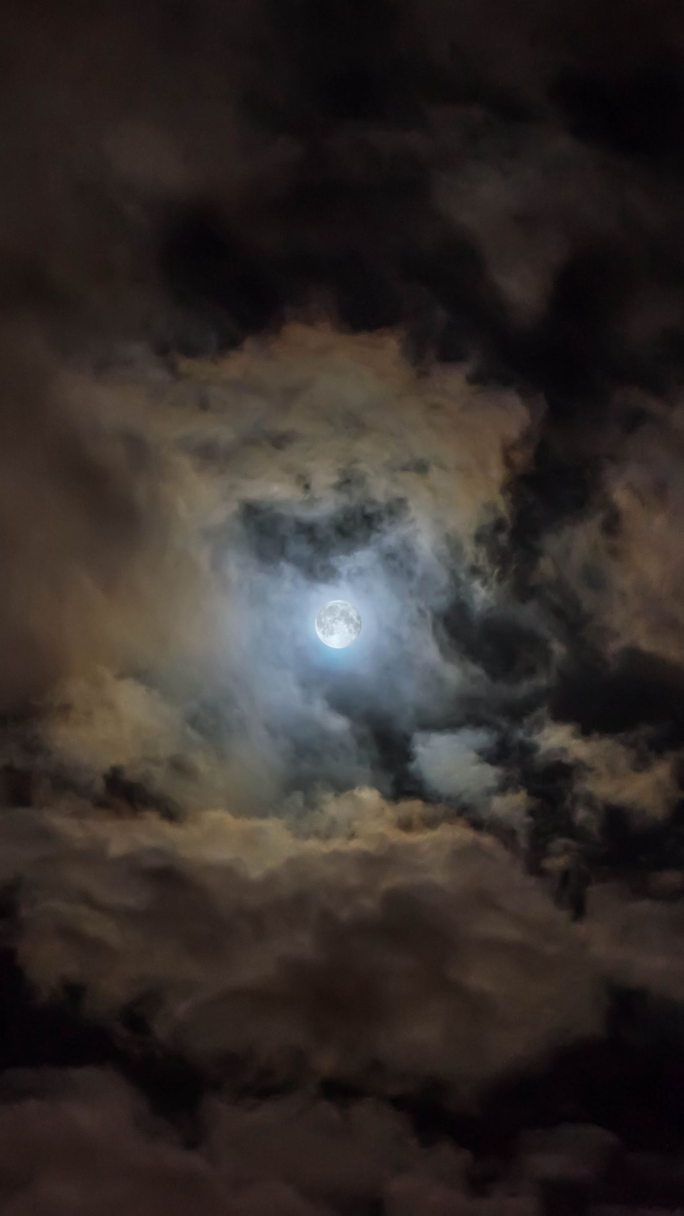 1350x2400 Download wallpaper 1350x2400 moon, cloudy, clouds, night, dark iphone 8+/7+/6s+/for parallax HD background