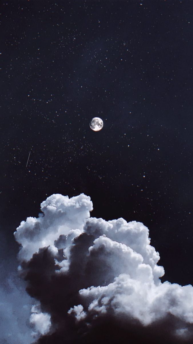 675x1200 moon #clouds #sky #aesthetic #tumblr #wallpaper