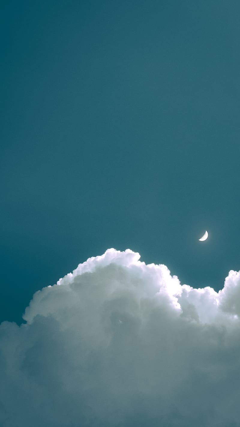 800x1422 Trending Moon With White Cloudy Effects, trending moon, HD phone wallpaper