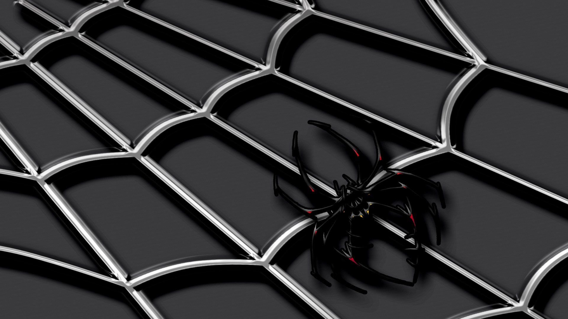 1920x1080 HD Spider Wallpaper: Captivating Arachnid in its Webx1080