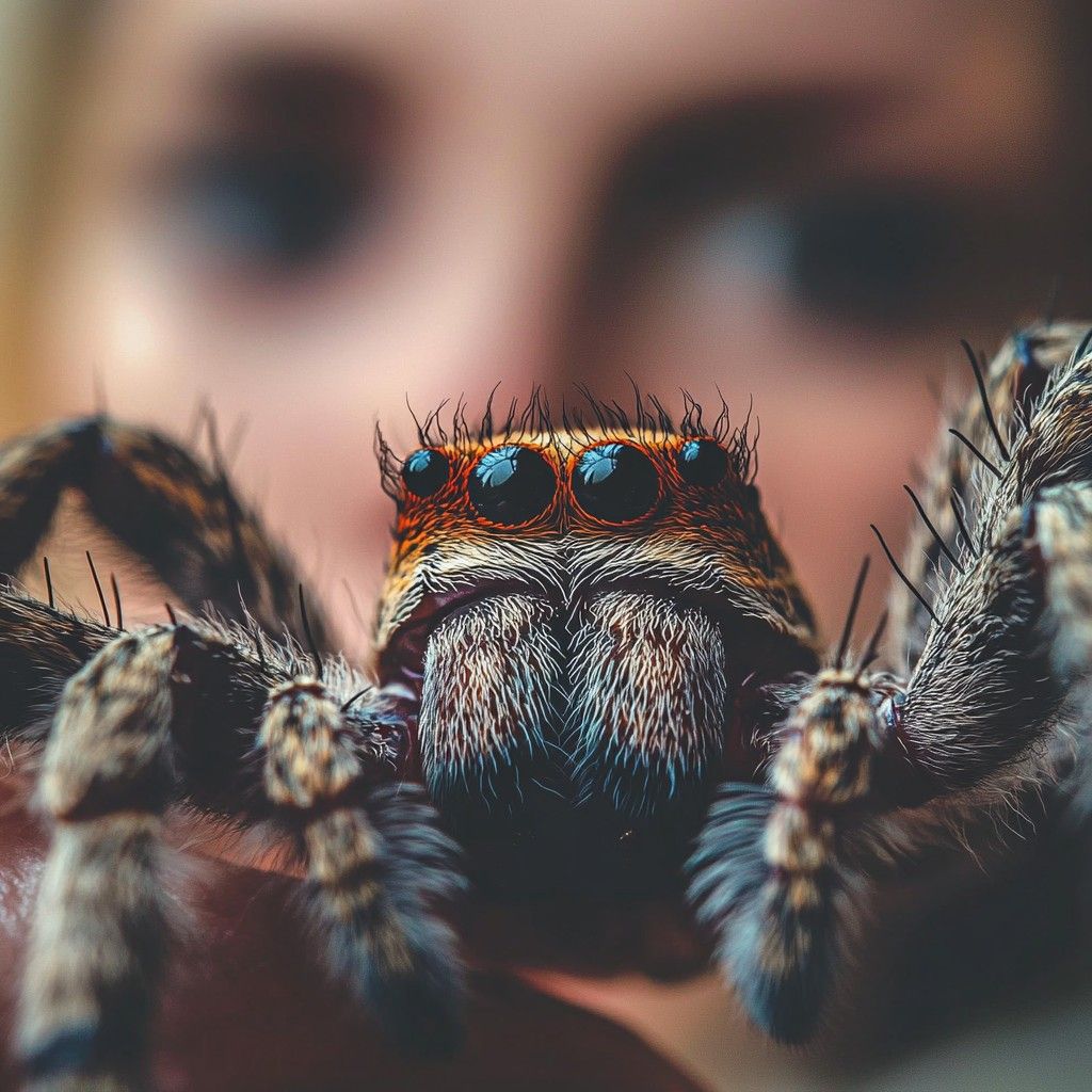 1024x1024 Free Jumping Spider Close Up Image, Macro, Close Up