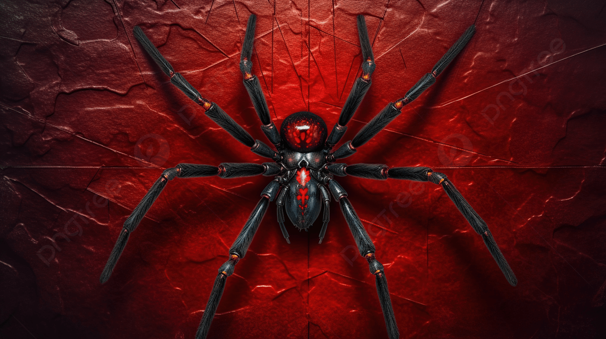 1200x673 Terrifying Black Spider With Visceral Red Accents Ideal For Spooky Halloween And Arachnid Inspired Designs 3D Render Photo And Picture For Free Download