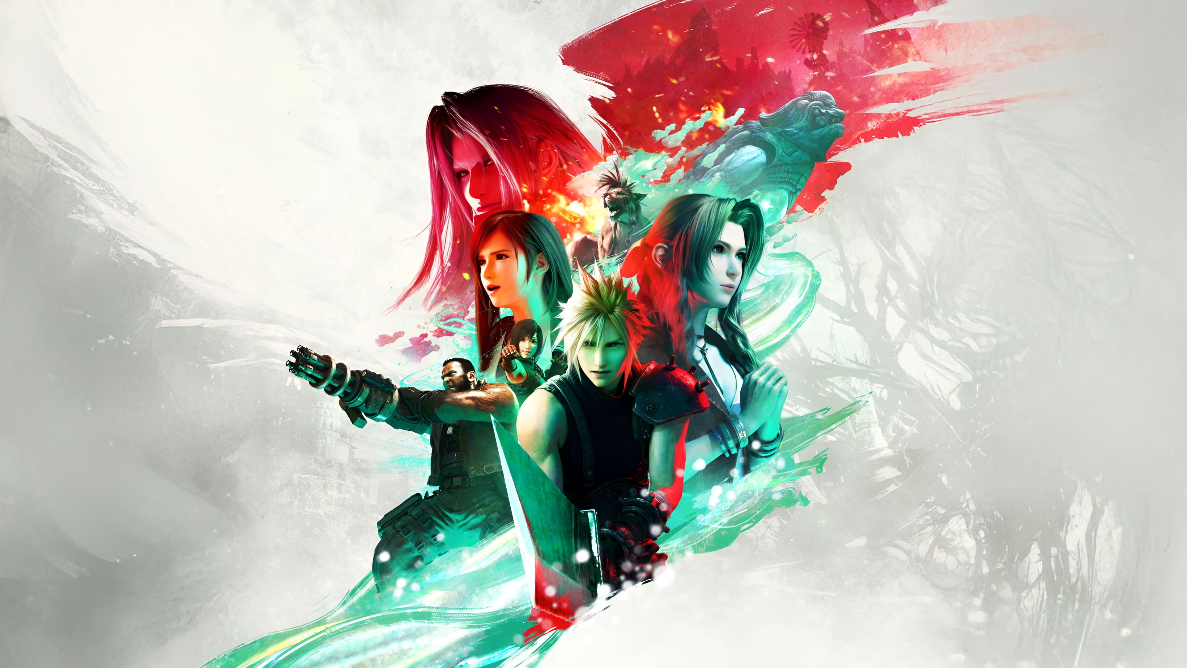 3840x2160 Final Fantasy VII Rebirth Artwork Version 4 Wallpaper with Monocle