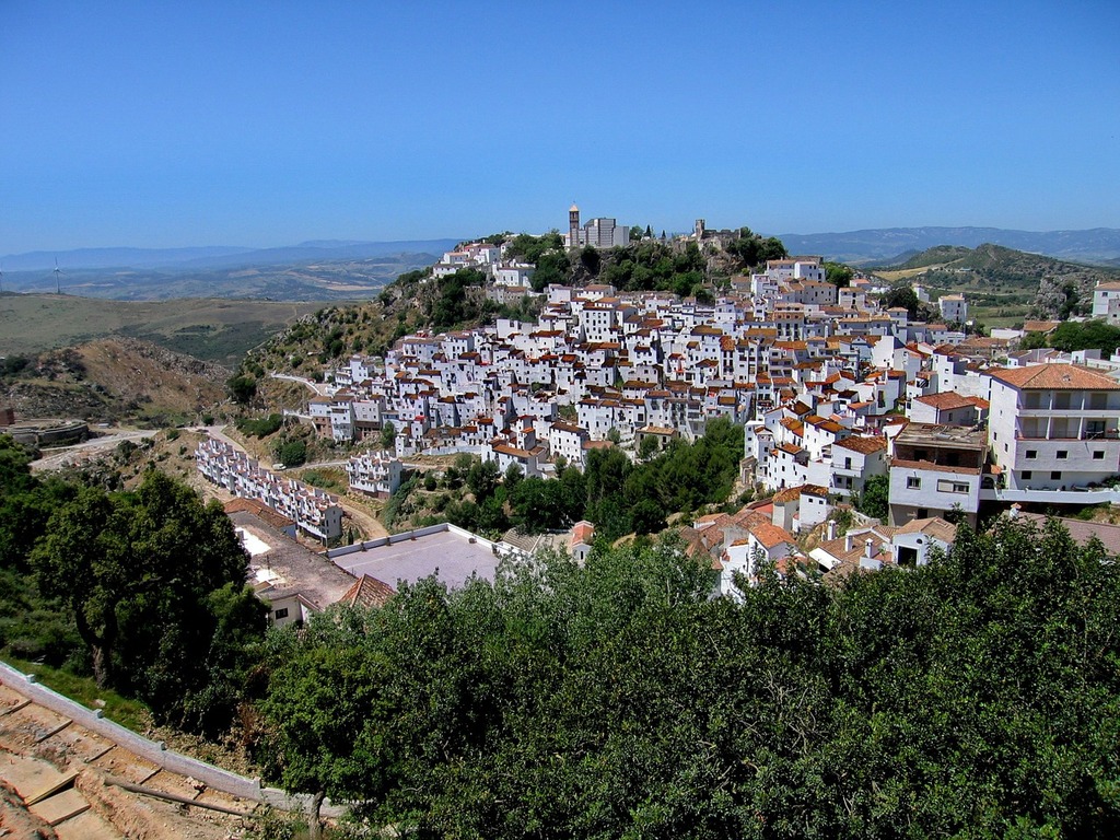1024x768 Public domain stock image. White village spain landscape