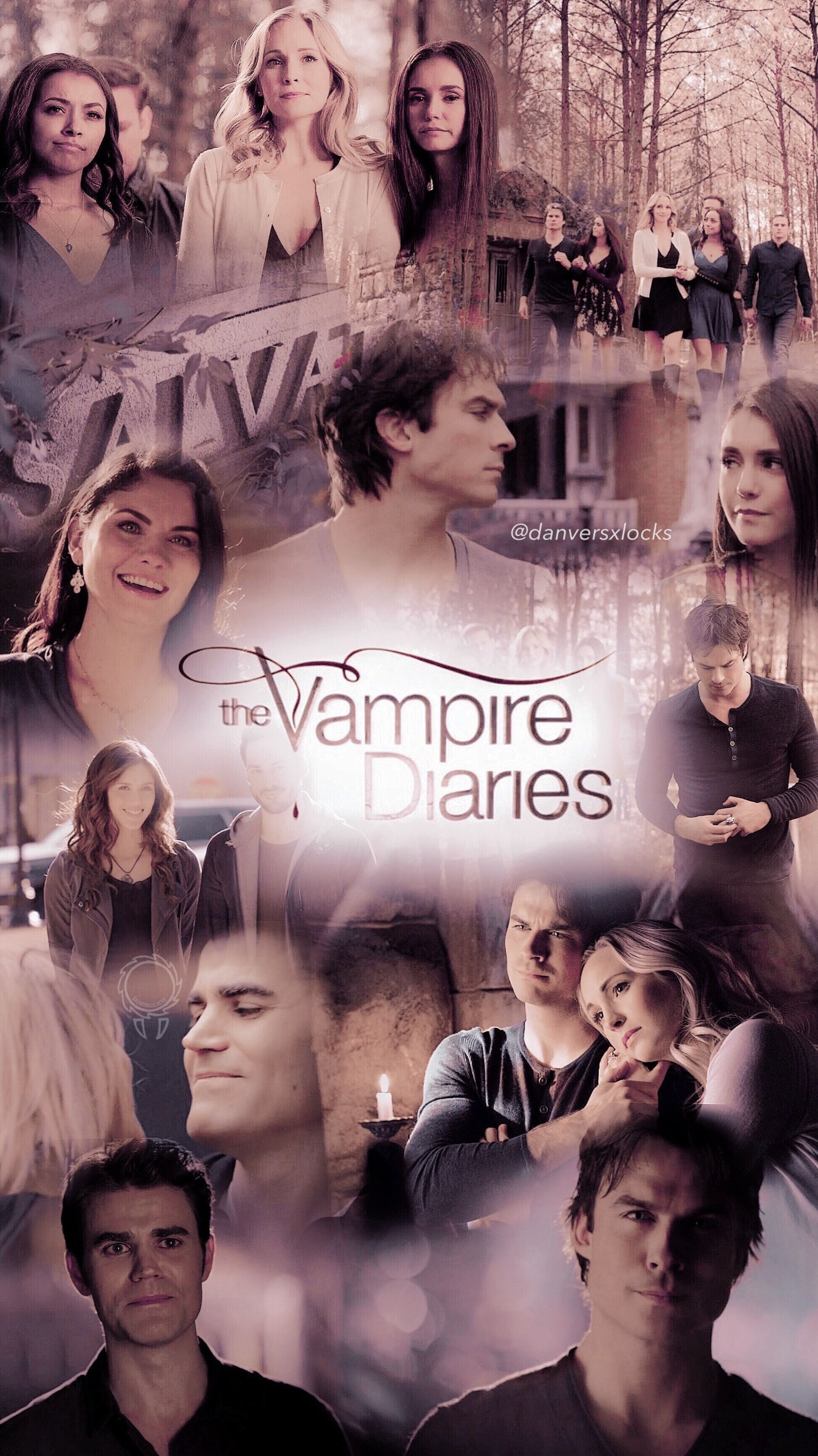 1947x3464 Aesthetic Collage Vampire Diaries Wallpaper