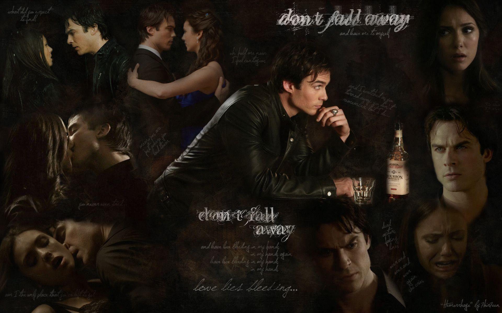 1920x1200 The Vampire Diaries Damon And Elena Wallpaper