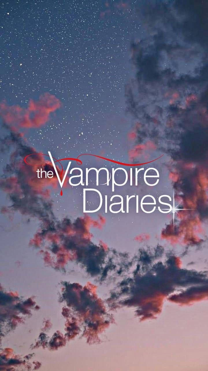 720x1280 Vampire Diaries Logo Pink Sky Wallpaper