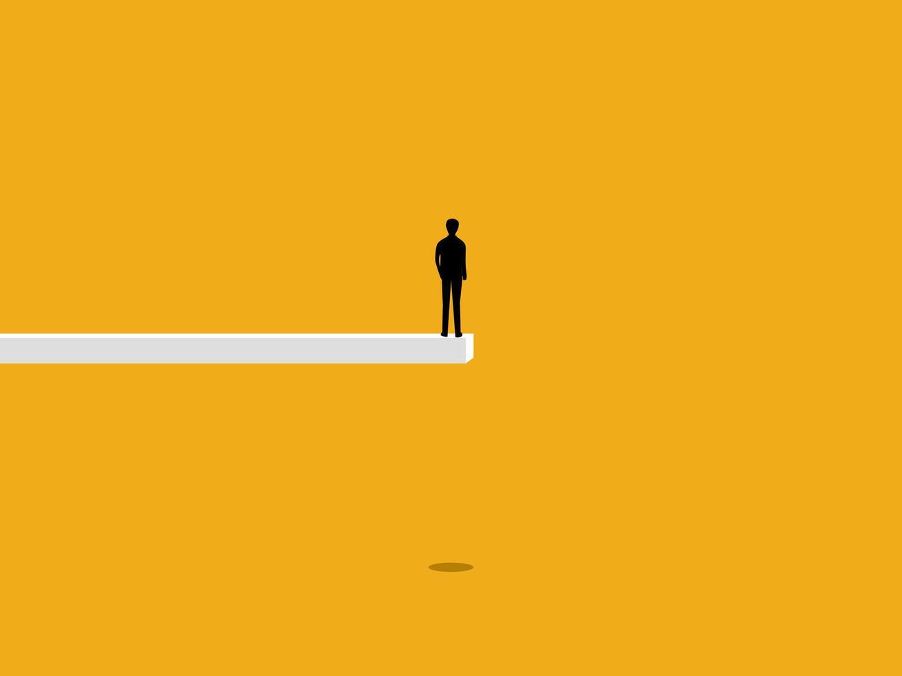 1307x980 Achieve Goals, Risk. Confident man Standing at the End of the Board