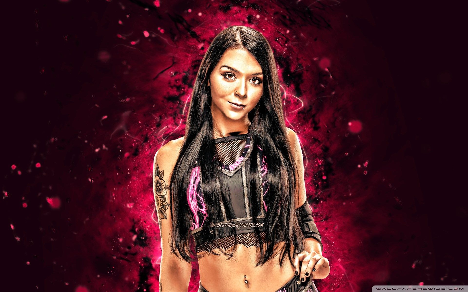1920x1200 Cora Jade American Wrestler WWE Purple Neon Lights 4K UHD Wallpaper for UltraHD Desktop and TV : Widescreen and UltraWide Display