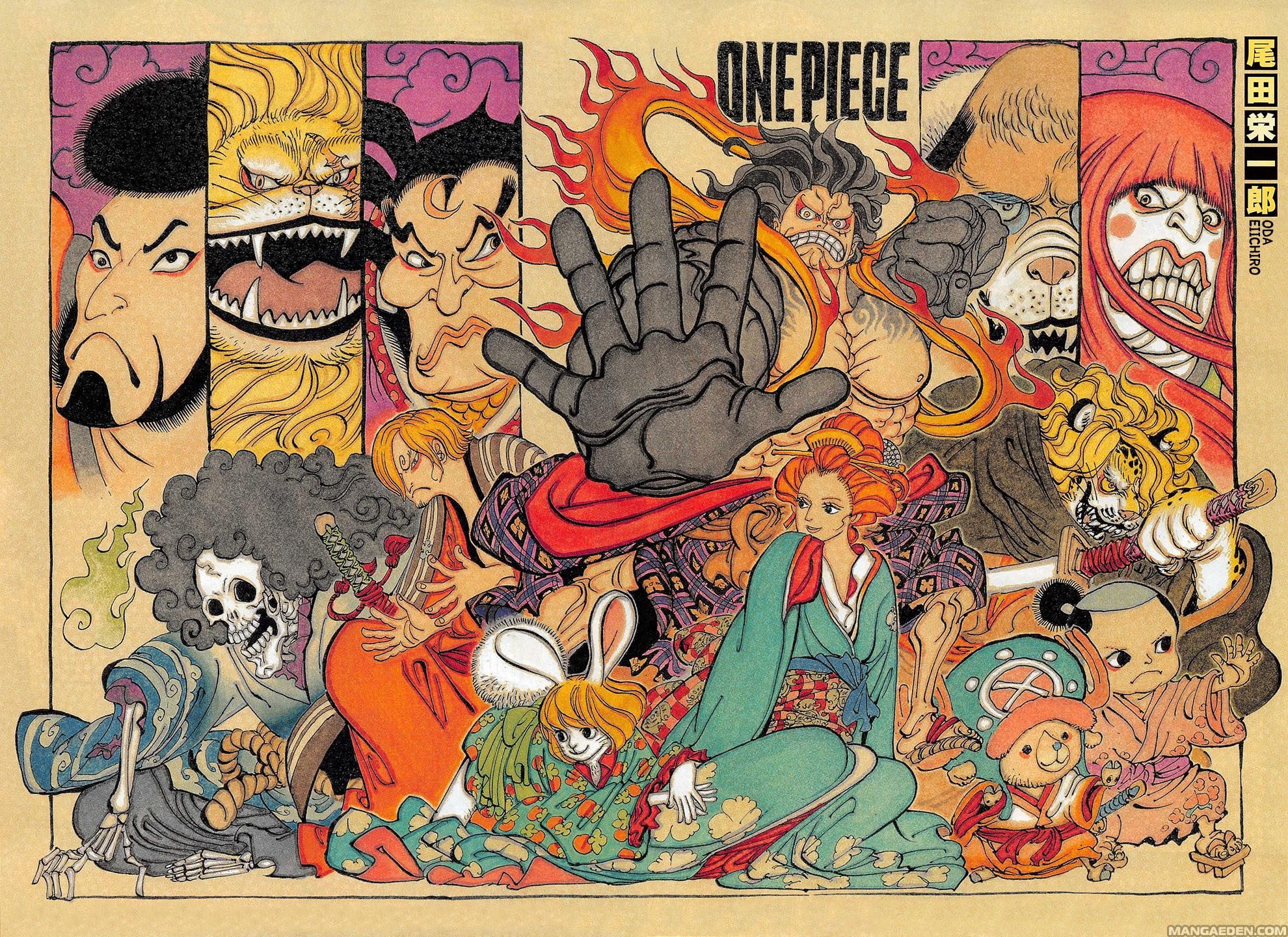 1980x1440 One Piece painting HD wallpaper