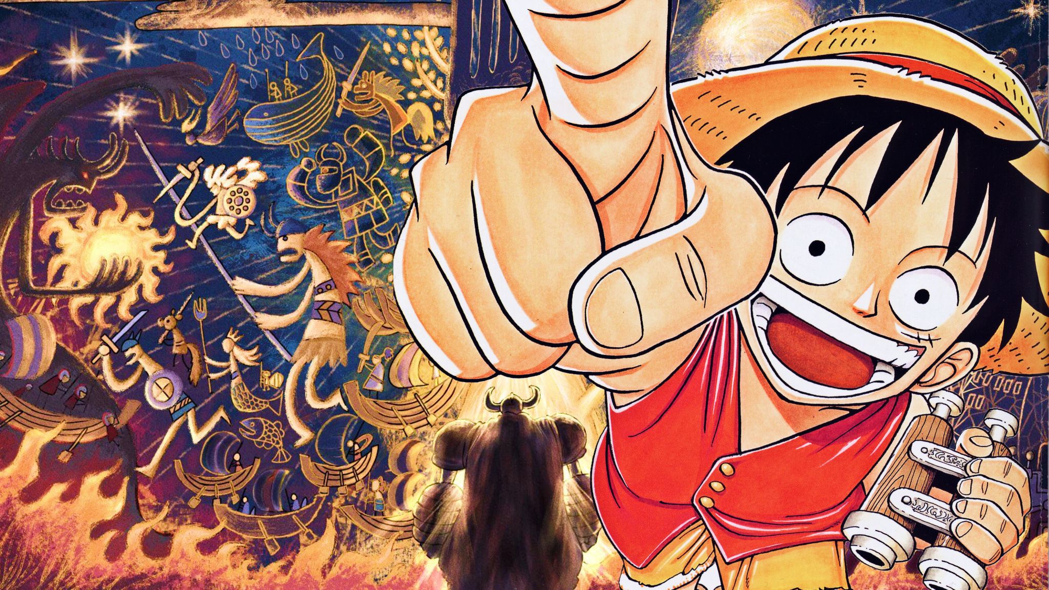 2048x1152 One Piece: All 26 Easter Eggs in Elbaf's Mural You May Have Missed