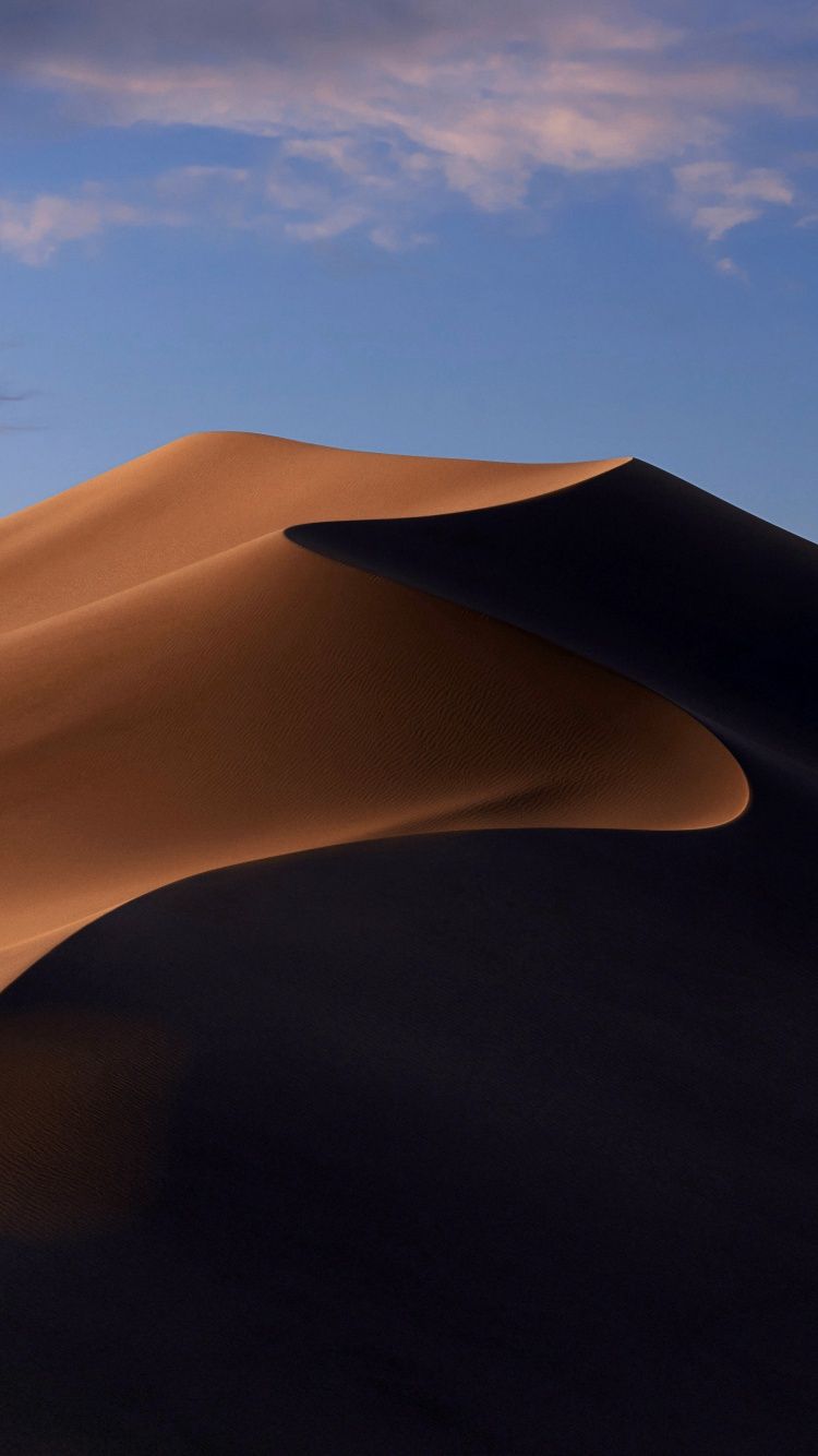 750x1334 macOS Mojave Wallpaper 4K, Sand Dunes, Mojave Desert