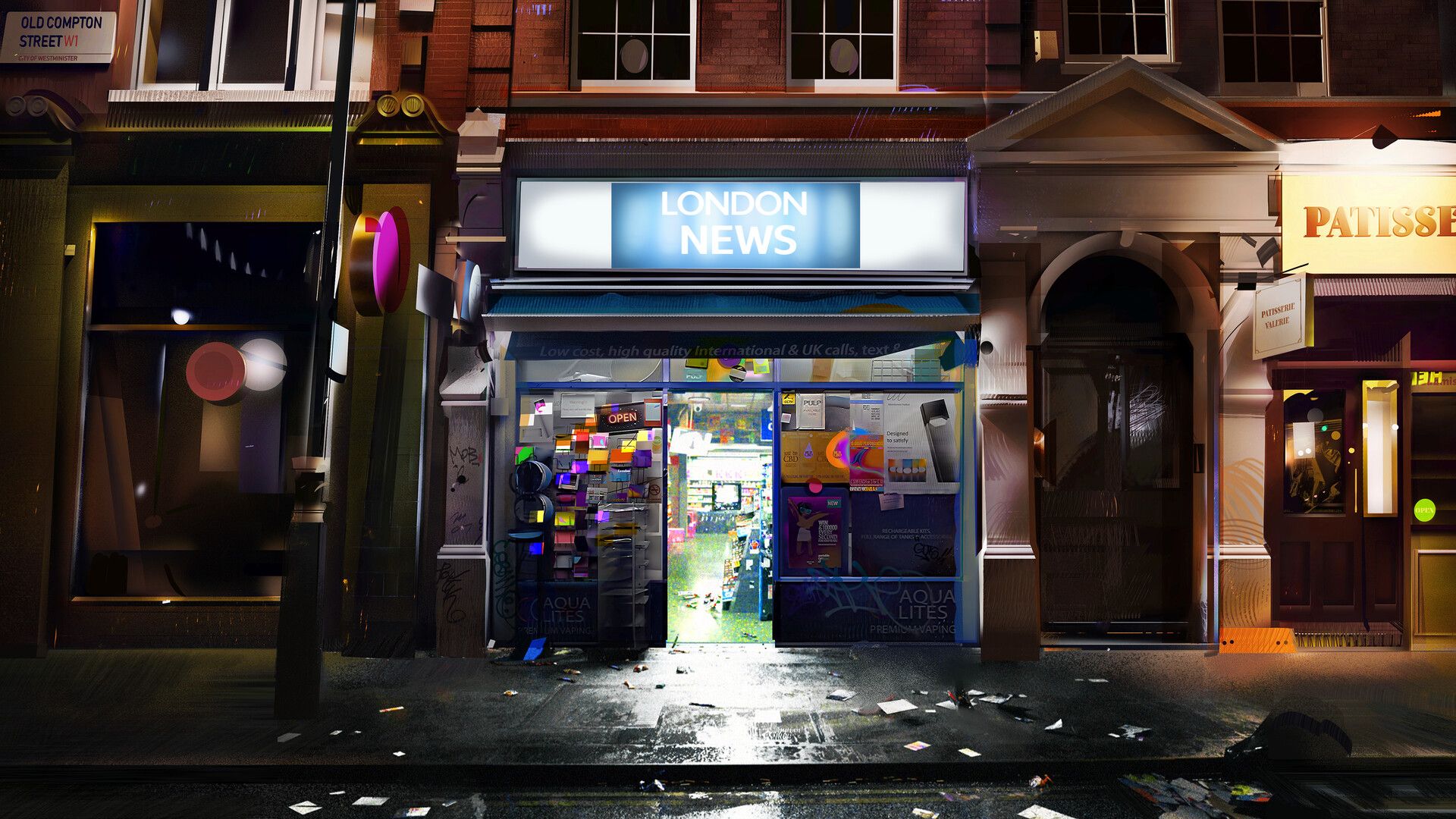 1920x1080 Vanya Fedorov Mielgo's Tipping Point Artwork London Street
