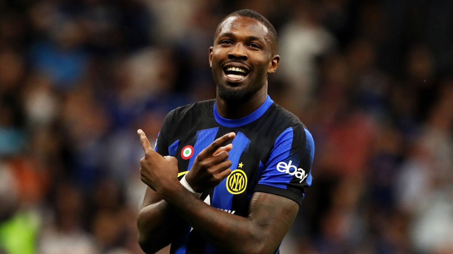 1920x1080 Marcus Thuram sends heartfelt message to 'best uncle' Thierry Henry after firing Inter to Serie A title with derby winner against Christian Pulisic's AC Milan