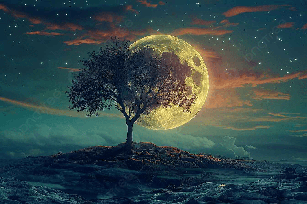 1200x800 Beautiful And Digital Art Moon Tree Wallpaper, Nature, Beautiful, Background Background Image And Wallpaper for Free Download