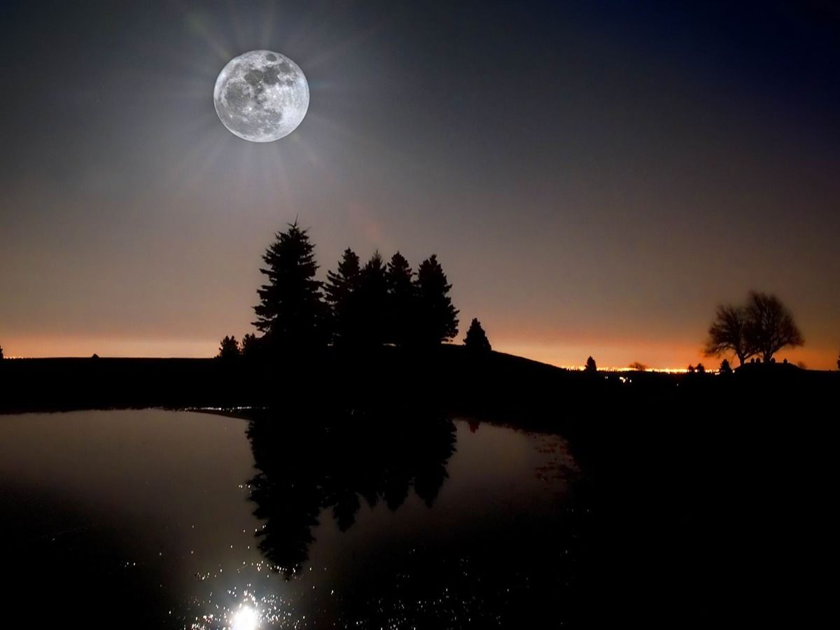1200x900 Moon Light Natural Landscape Wallpaper