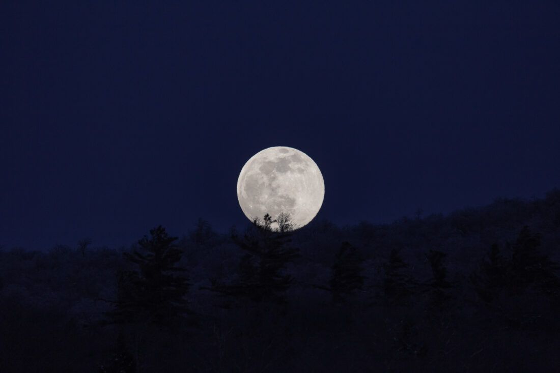 1100x733 Moon Night Sky Royalty Free