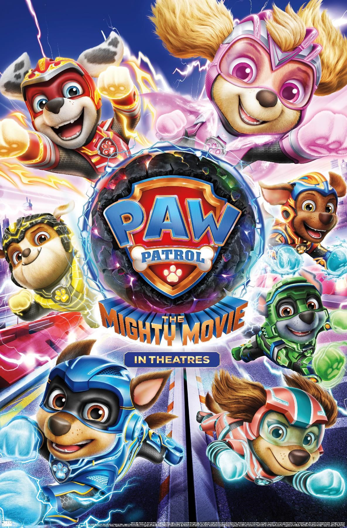 1185x1800 Paw Patrol: The Mighty Movie Sheet Wall Poster, 22.375 x 34