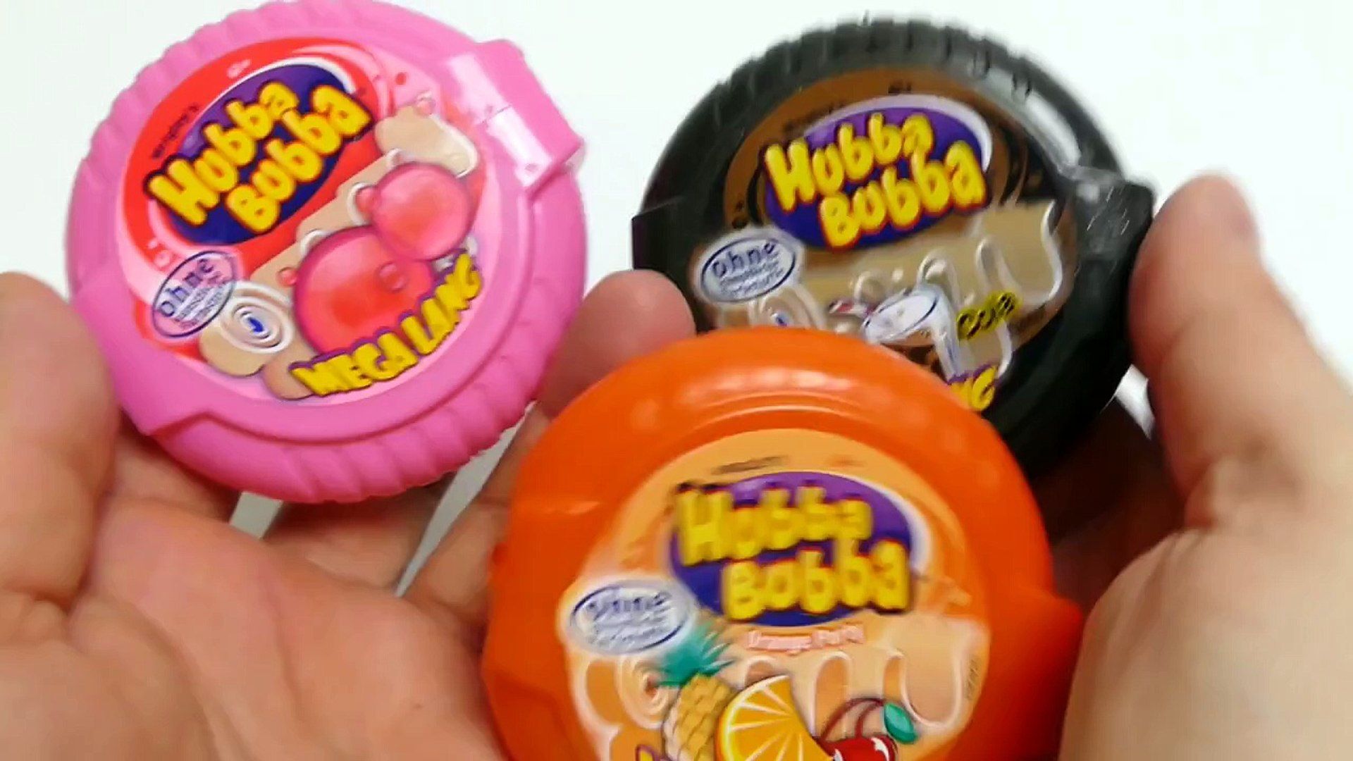 1920x1080 Hubba Bubba Bubble Tape Long 3x Orange, Cola Party & Fancy Fruit Gum