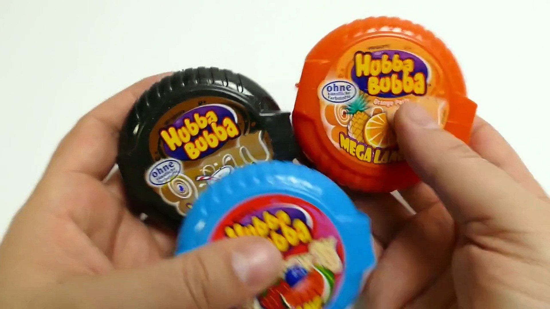 1920x1080 Hubba Bubba Bubble Tape Long 3x Cola, Orange Party & New Melone Fruit Gum