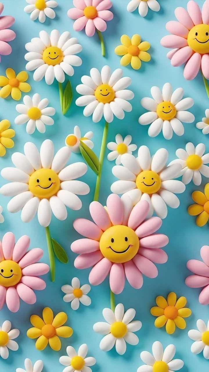 720x1280 Colorful smiley flowers. Smiley flowers wallpaper, Android wallpaper flowers, Pastel