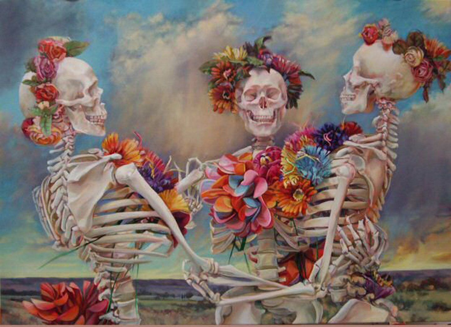 1440x1043 funny, Skeleton, Flower, Smile Wallpaper HD / Desktop and Mobile Background