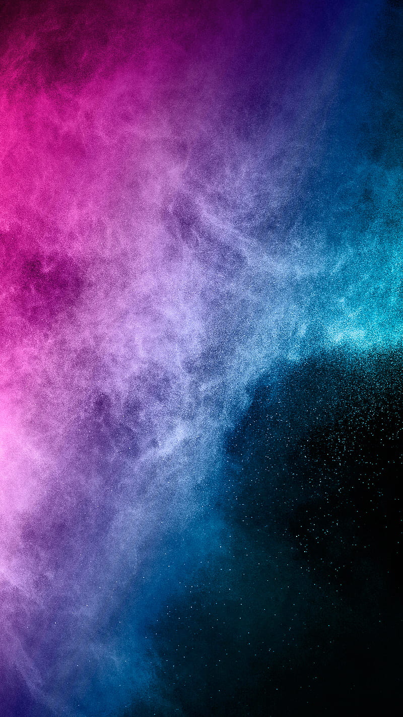 800x1422 Abstract fog, dark, black, blue, colors, rainbow, HD phone wallpaper