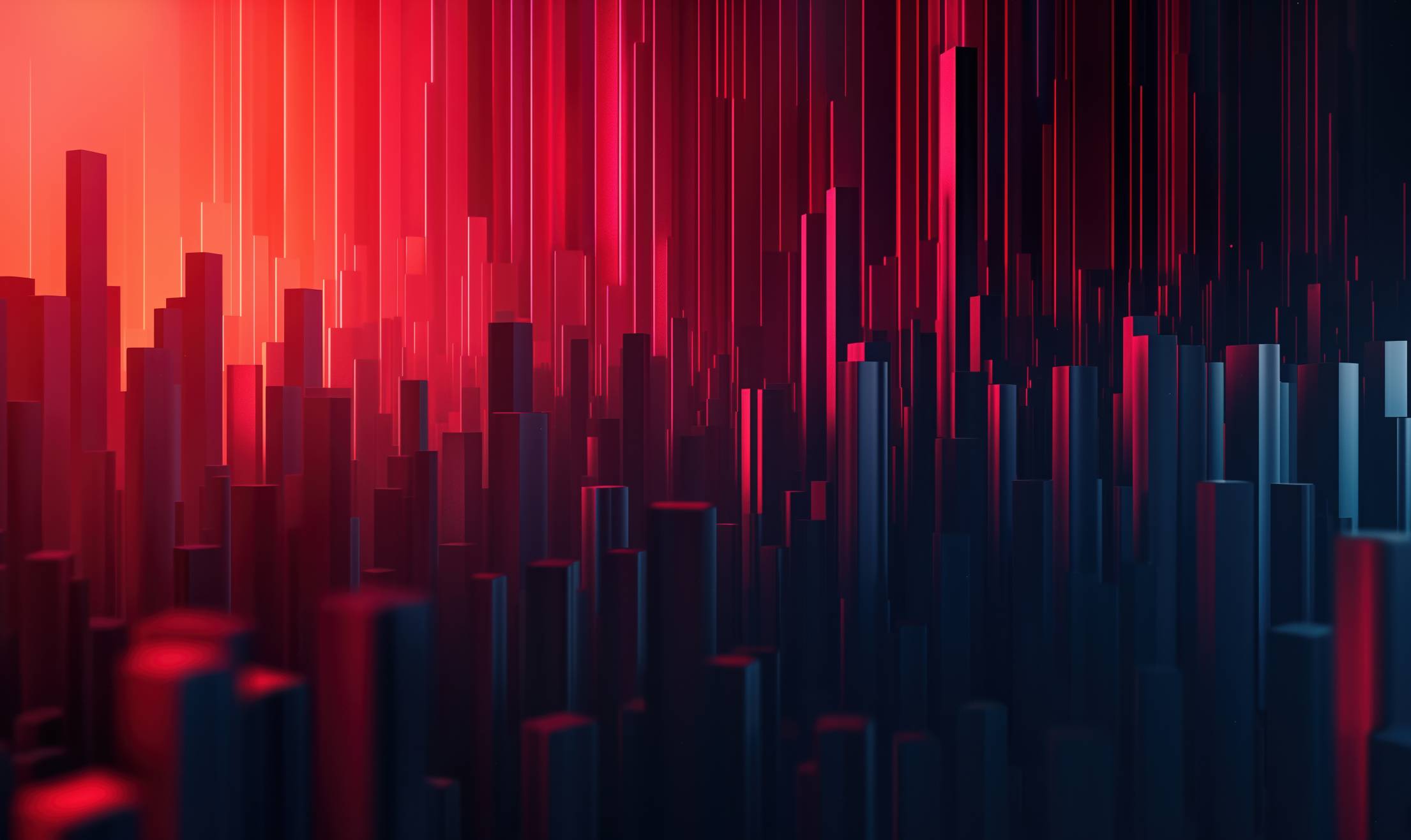 2210x1316 Red and Blue Pillars Wallpaper Abstract Background