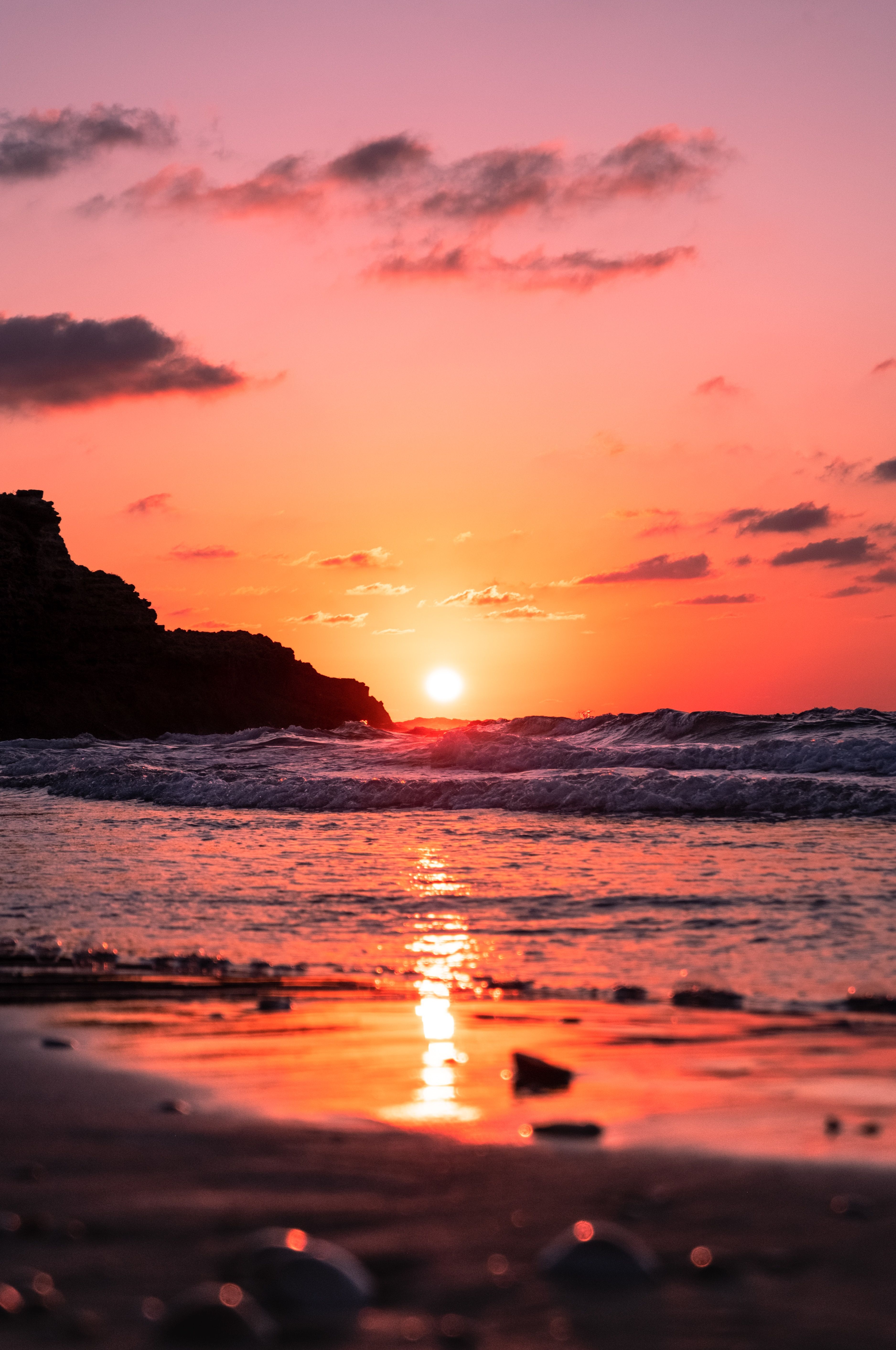 3751x5649 Wallpaper Sunset, Sea, Sunrise, Afterglow, Horizon, Background Free Image