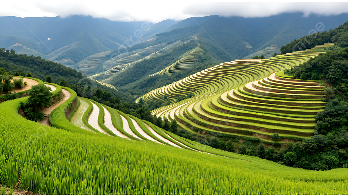 1200x673 Green In Terraced Fields, Terraced Fields, Greenery, Sunlight Background Image And Wallpaper for Free Download