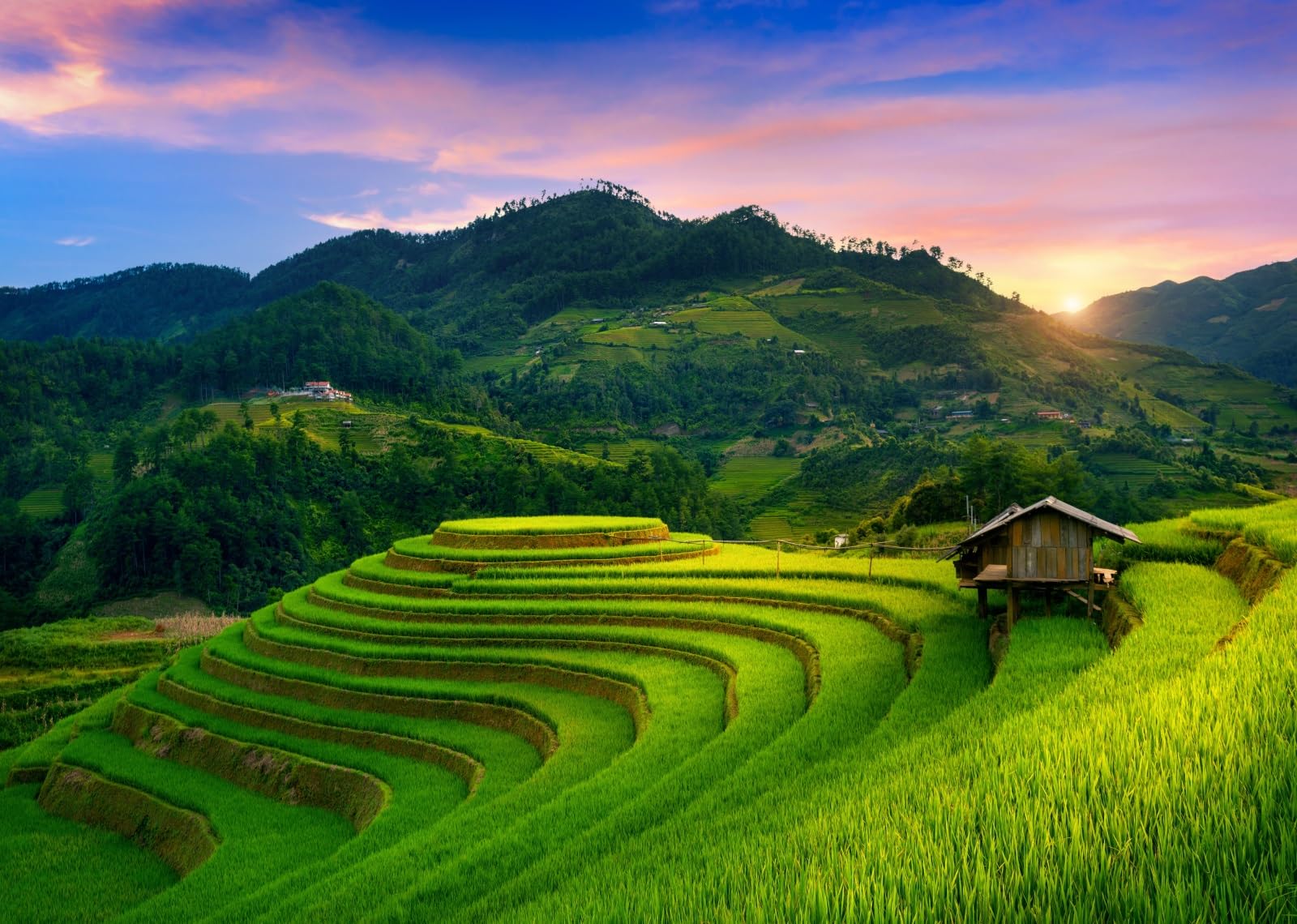 1600x1140 Amazon.com : BELECO 7x5ft Fabric Vietnam Rice Terraces Backdrop Rural Green Rice Fields Mountains Countryside Scenery Background for Party Decorations Photo Shoot Studio Props