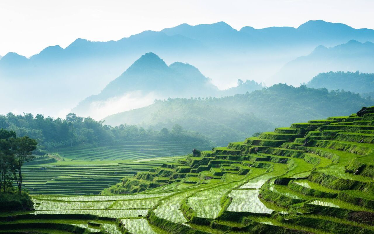 1280x800 mountain terraced fields wallpaper Web Store