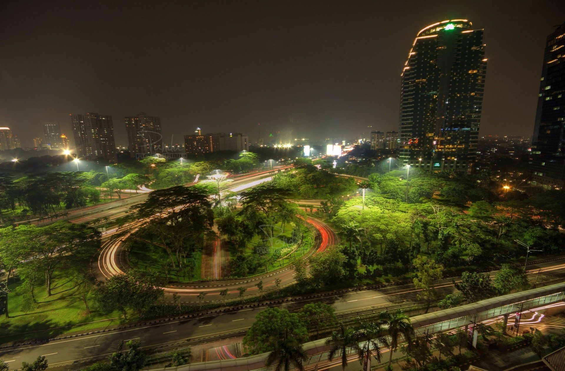 1920x1261 Jakarta Nightscape: Vibrant Urban Life in Java, Indonesiax1345