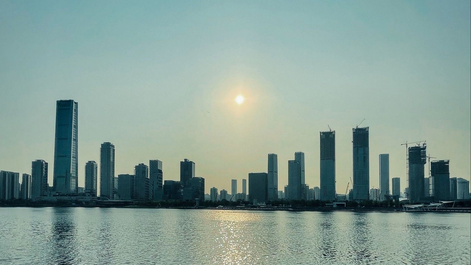 1600x900 Indonesia City Buildings Embankment HD Travel Wallpaper