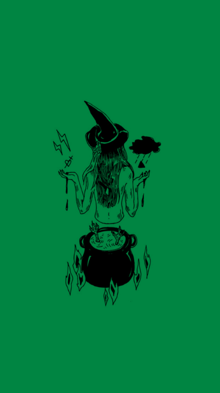 719x1280 Cute Halloween Witch Wallpaper