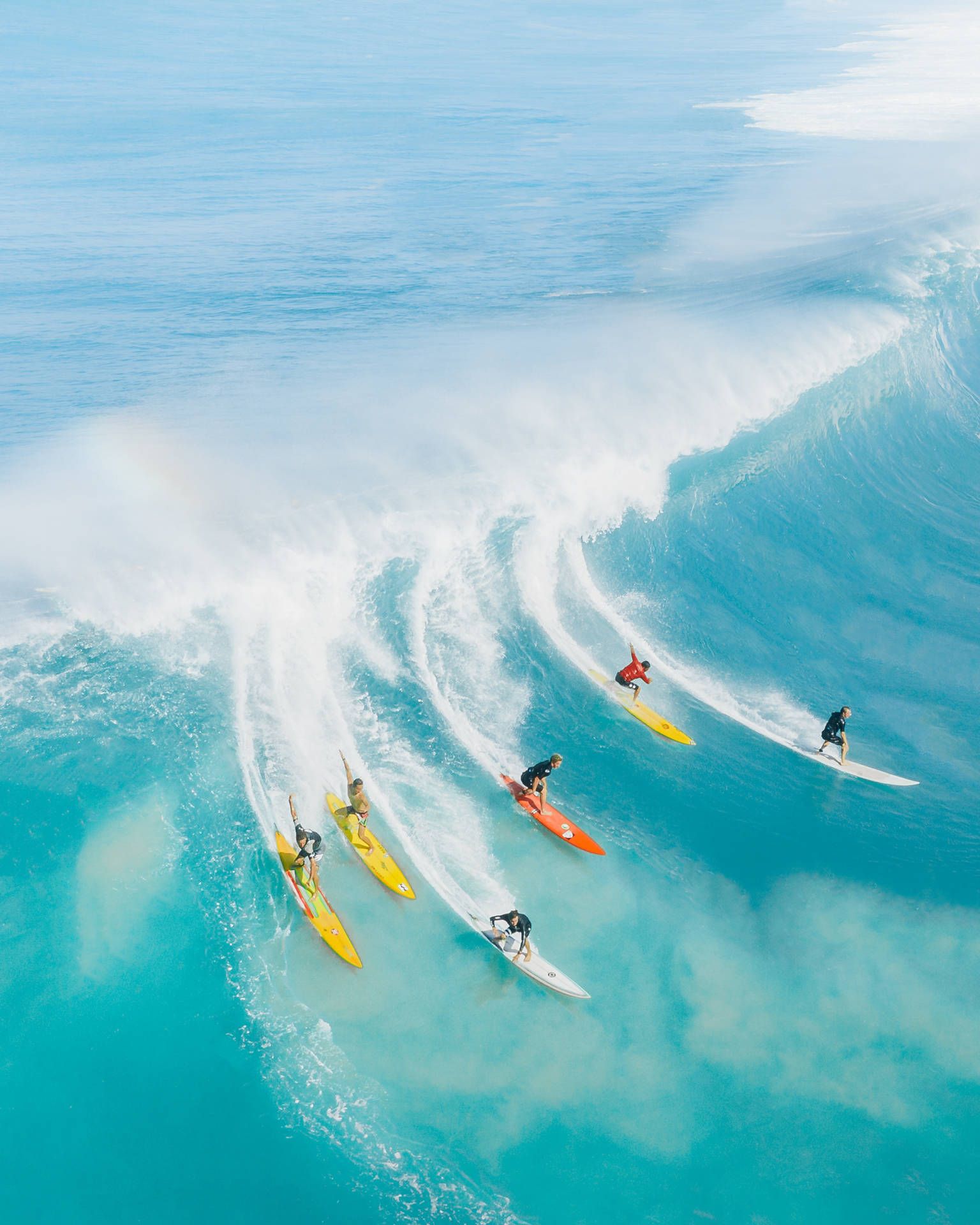 1536x1920 Surfing On Wave Summer iPhone Wallpaper