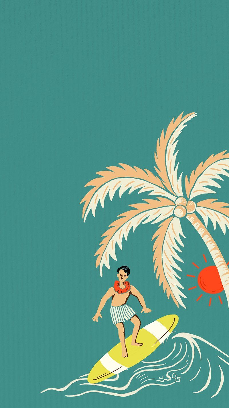 800x1422 Summer travel iPhone wallpaper, retro. Free Photo Illustration