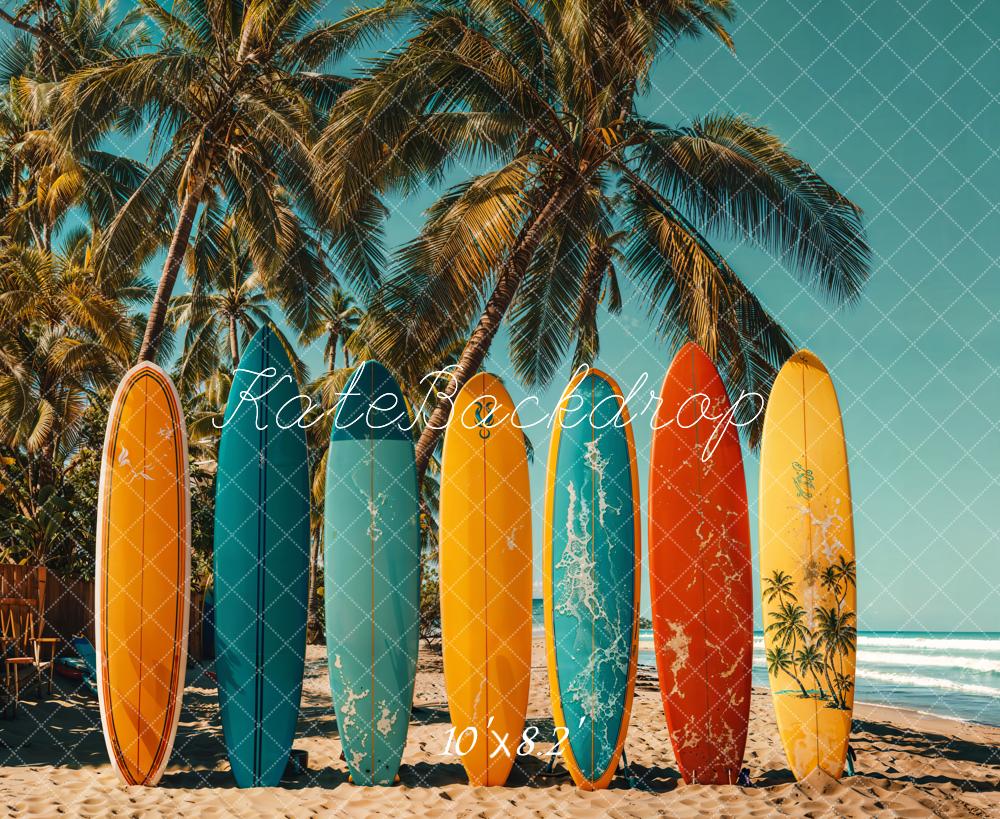 1000x819 Kate Summer Beach Surfboard Sunshine Printed Backdrop Designed
