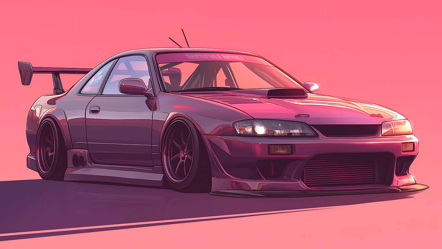 1536x864 JDM Car Red Drift Ready Desktop Wallpaper Car Wallpaper