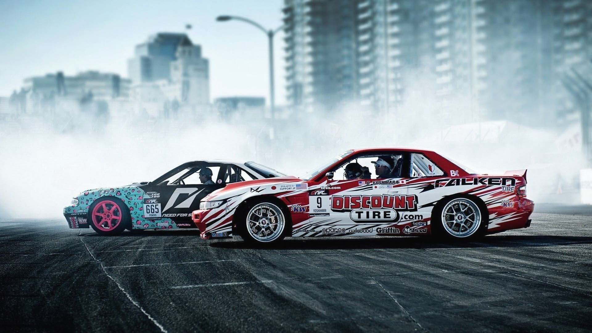 1920x1080 red and white drifting jdm cars HD JDM Wallpaper