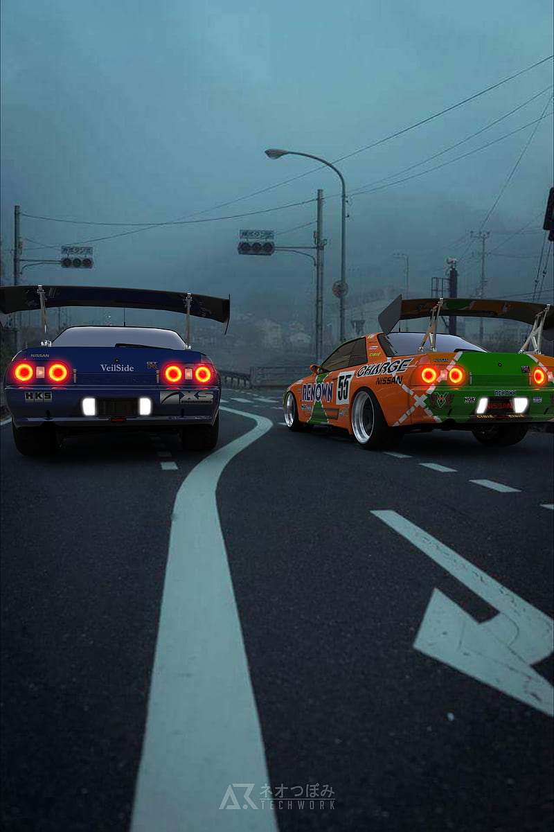 800x1201 Two R auto, car, carros, drift, jdm, skyline, tokyo, HD phone wallpaper