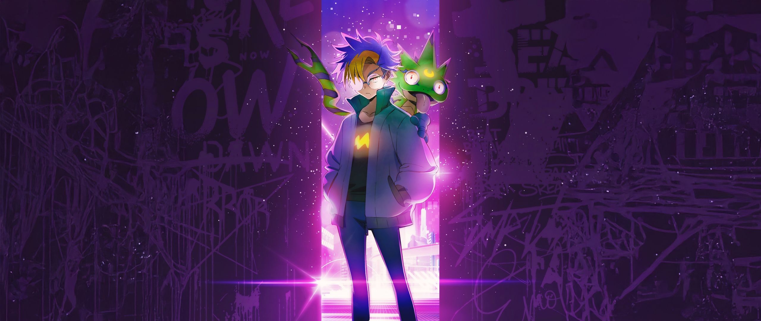 2560x1080 Digimon Beatbreak Wallpaper 4K, Tomoro Tenma, Animated series